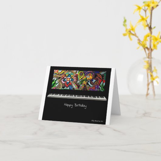 Carte Joyeux anniversaire (Fleur jaune)