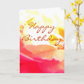 Carte Joyeux anniversaire (Fleur jaune)
