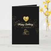 Carte Joyeux anniversaire (Fleur jaune)