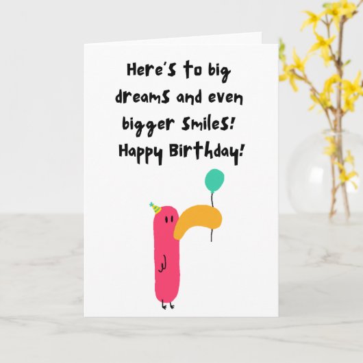 Carte Joyeux anniversaire (Fleur jaune)