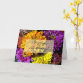 Carte Joyeux anniversaire (Fleur jaune)