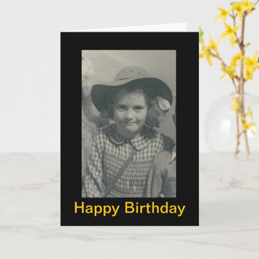 Carte Joyeux anniversaire (Fleur jaune)