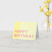 Carte Joyeux anniversaire (Fleur jaune)