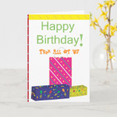 Carte Joyeux anniversaire (Fleur jaune)