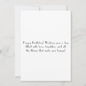 Carte Joyeux Anniversaire (Dos)