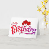 Carte Joyeux anniversaire (Fleur jaune)
