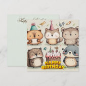 Carte Joyeux anniversaire (Devant / Derrière)