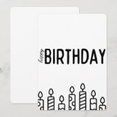 Carte Joyeux Anniversaire (Devant / Derrière)