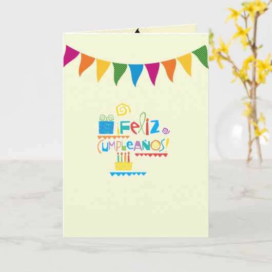 Carte joyeux anniversaire (Fleur jaune)