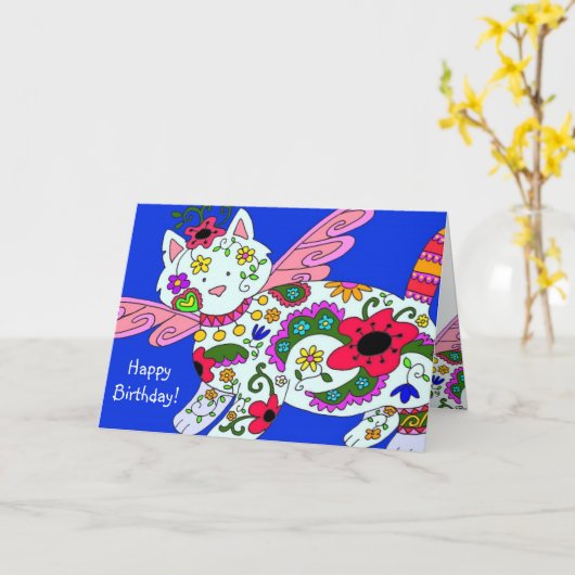 Carte Joyeux anniversaire ! (Fleur jaune)