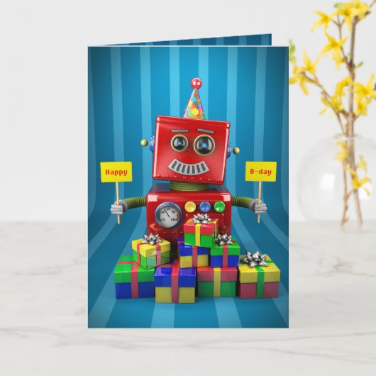 Carte Joyeux anniversaire (Fleur jaune)