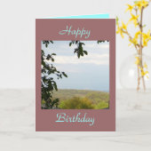 Carte Joyeux, anniversaire (Fleur jaune)