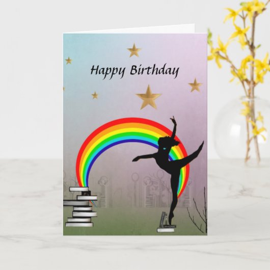 Carte Joyeux anniversaire (Fleur jaune)