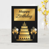 Carte Joyeux anniversaire (Fleur jaune)