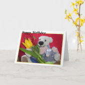 Carte joyeux anniversaire (Fleur jaune)