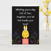 Carte Joyeux anniversaire (Fleur jaune)