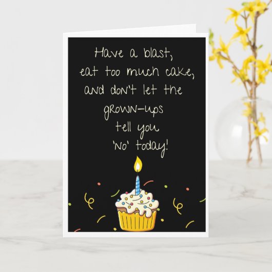 Carte Joyeux anniversaire (Fleur jaune)