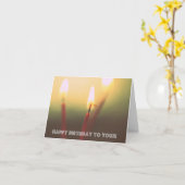 Carte Joyeux anniversaire (Fleur jaune)