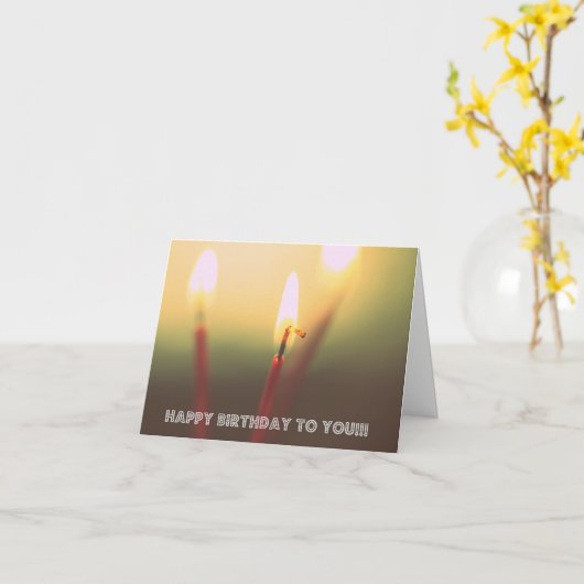 Carte Joyeux anniversaire (Fleur jaune)