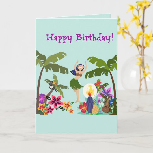 Carte Joyeux anniversaire (Fleur jaune)