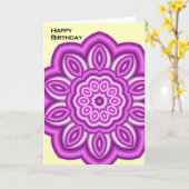 Carte Joyeux anniversaire (Fleur jaune)