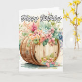 Carte Joyeux anniversaire (Fleur jaune)
