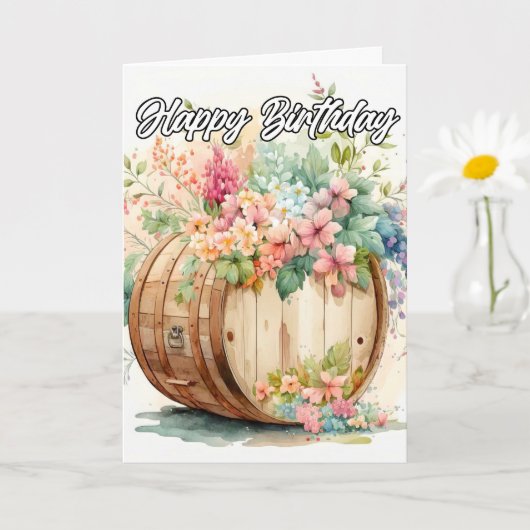 Carte Joyeux anniversaire (Petite plante)