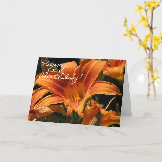 Carte Joyeux anniversaire ! (Fleur jaune)