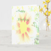 Carte Joyeux anniversaire (Fleur jaune)