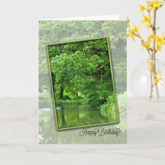 Carte Joyeux anniversaire (Fleur jaune)