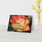Carte Joyeux anniversaire (Fleur jaune)