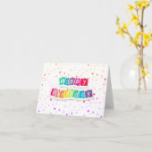 Carte Joyeux anniversaire (Fleur jaune)