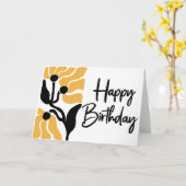 Carte Joyeux anniversaire (Fleur jaune)
