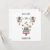 Carte Joyeux anniversaire (Devant/Arrière en situation)