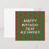 Carte Joyeux anniversaire (Devant / Derrière)