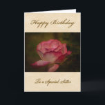 Carte Joyeux anniversaire<br><div class="desc">A Digitalbcon Images Design featuring a Gold,  beige and pastel rose rose colored theme with a variety of custom images,  patterns,  shapes,  styles and fonts in this one of a-kind Birthday Greeting Card.  c)</div>