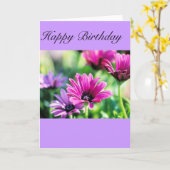 Carte joyeux anniversaire (Fleur jaune)