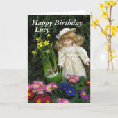 Carte Joyeux anniversaire (Fleur jaune)