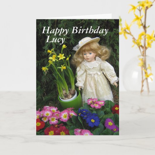 Carte Joyeux anniversaire (Fleur jaune)