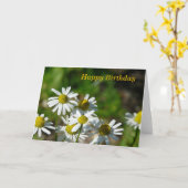 Carte Joyeux anniversaire (Fleur jaune)