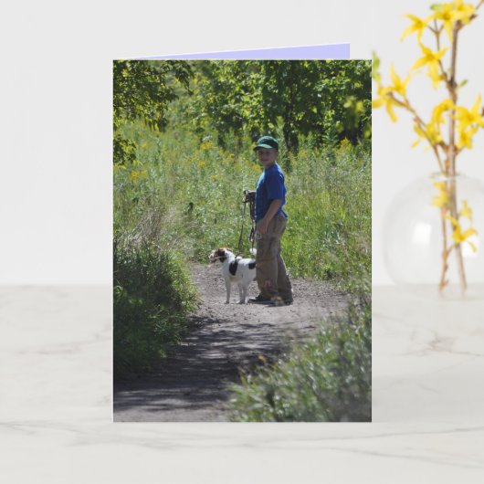 Carte Joyeux anniversaire (Fleur jaune)