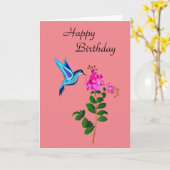 Carte Joyeux anniversaire (Fleur jaune)