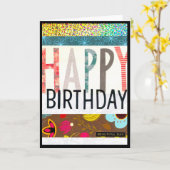 Carte Joyeux anniversaire ! (Fleur jaune)