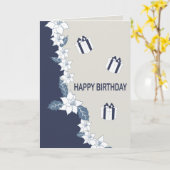 Carte Joyeux anniversaire (Fleur jaune)