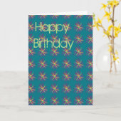 Carte Joyeux anniversaire (Fleur jaune)