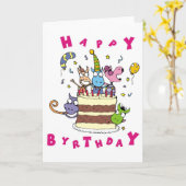 Carte Joyeux anniversaire ! (Fleur jaune)