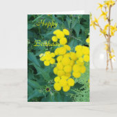 Carte Joyeux anniversaire (Fleur jaune)