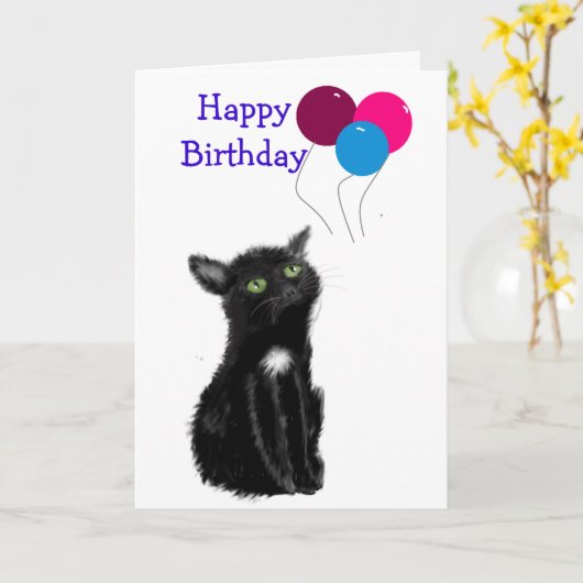 Carte Joyeux anniversaire (Fleur jaune)