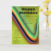 Carte Joyeux anniversaire (Fleur jaune)