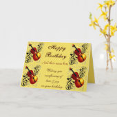 Carte Joyeux anniversaire_ (Fleur jaune)